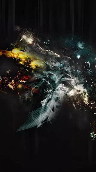 黑色简约炫彩光效H5背景高清