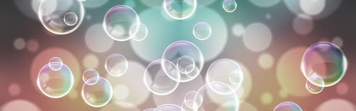 梦幻炫彩透明水泡泡背景banner高清