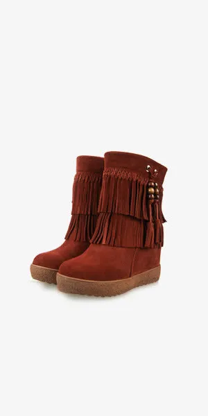 褐色长筒靴图案免抠