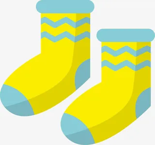 矢量手绘儿童袜子免抠