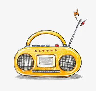 老式收音机免抠