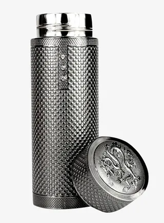 镂空银质水杯免抠