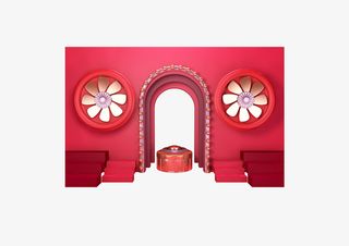 电商舞台背景C4D装饰图案