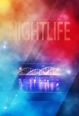 炫彩城市夜景背景模板高清