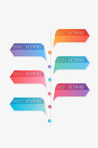 时间轴扁平化示意图免抠