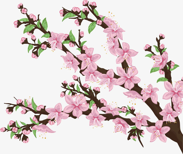 矢量图粉色梅花花瓣免抠