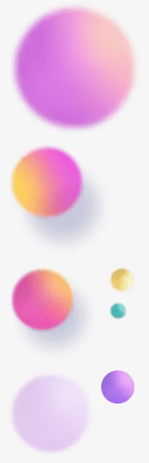 紫色唯美渐变圆球免抠