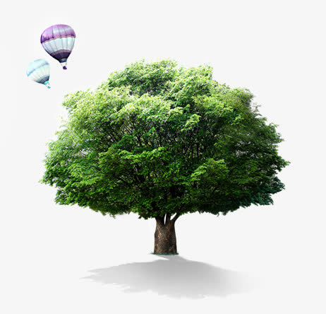 热气球和树免抠