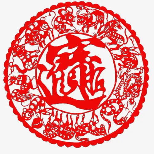 春节剪纸PNG免抠
