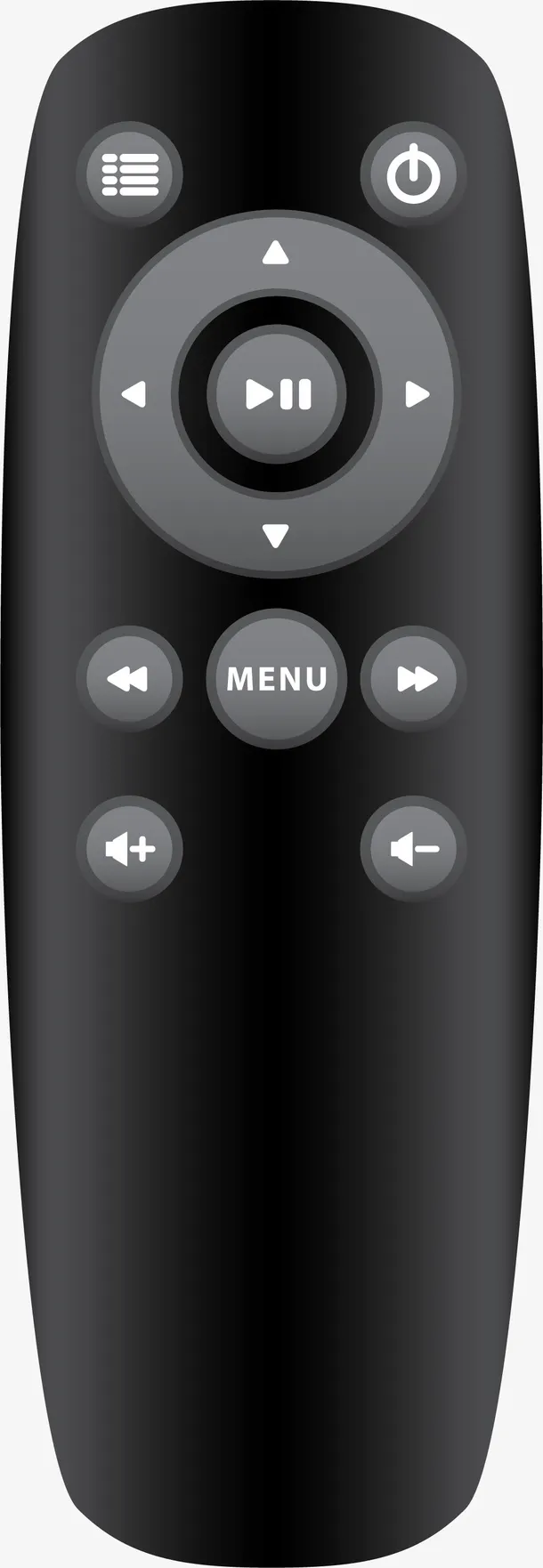 简便的黑色矢量遥控器免抠