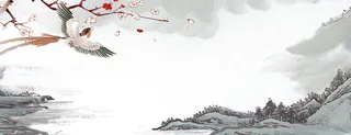 重阳节文艺中国风灰色banner高清