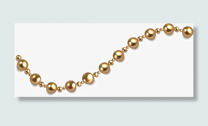 唯美黄色项链免抠