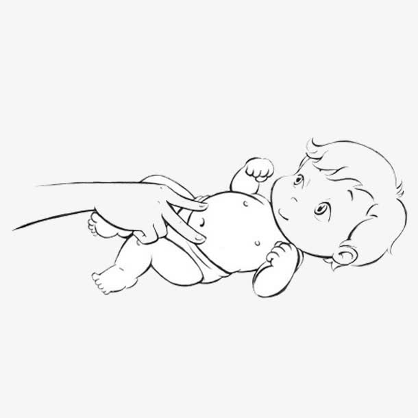小儿推拿胸腹穴位免抠手绘/卡通卡通元素