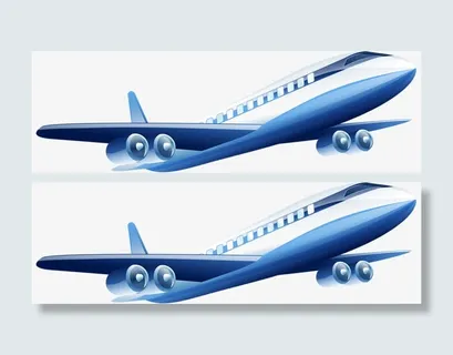 卡通飞机手绘免抠