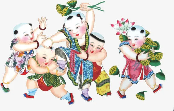 中国风挂画免抠