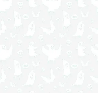 白色幽灵无缝背景矢量素材