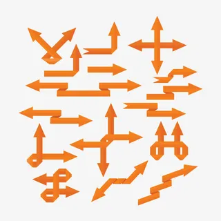 曲折向右下箭头免抠