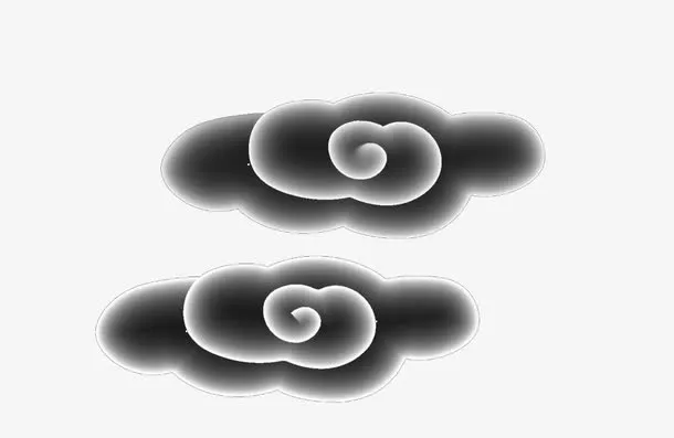 手绘 水墨祥云免抠