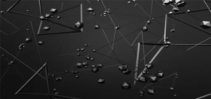 黑色几何图形科技背景高清