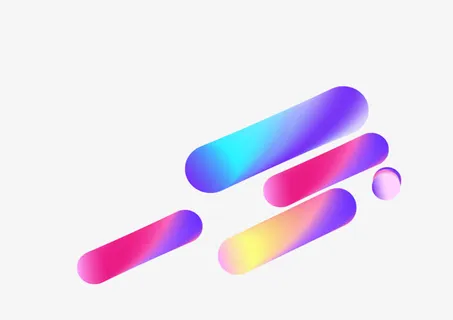 创意合成渐变形状边框免抠