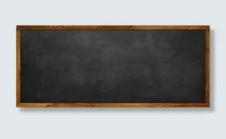 黑板带粉笔灰黑板木纹边框黑板未擦干净黑板免抠