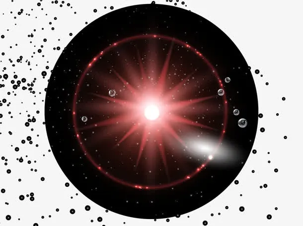 星型红光矢量图免抠