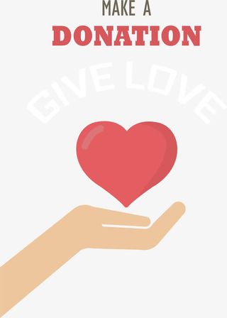 矢量爱心献血免抠