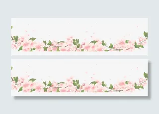 春天美丽粉色桃花免抠