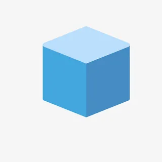 卡通正方体免抠