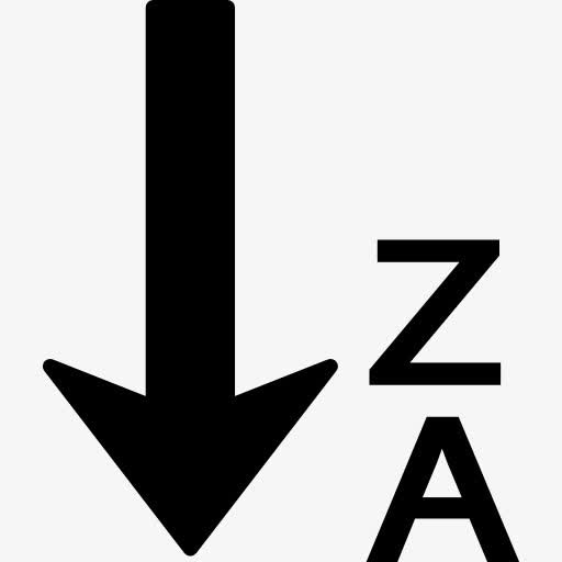 排序从Z到A反向字母顺序图标免抠