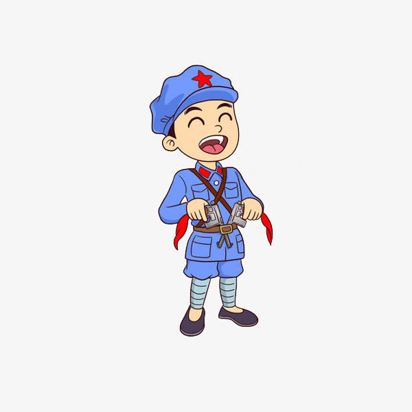 卡通Q版红军免抠