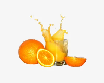 喷溅的橙汁免抠