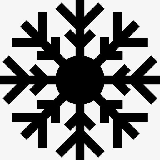 雪花圆形图标免抠