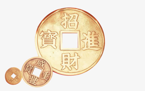 铜钱货币免抠