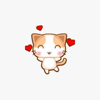 开心的猫咪免抠