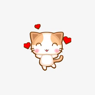 开心的猫咪免抠