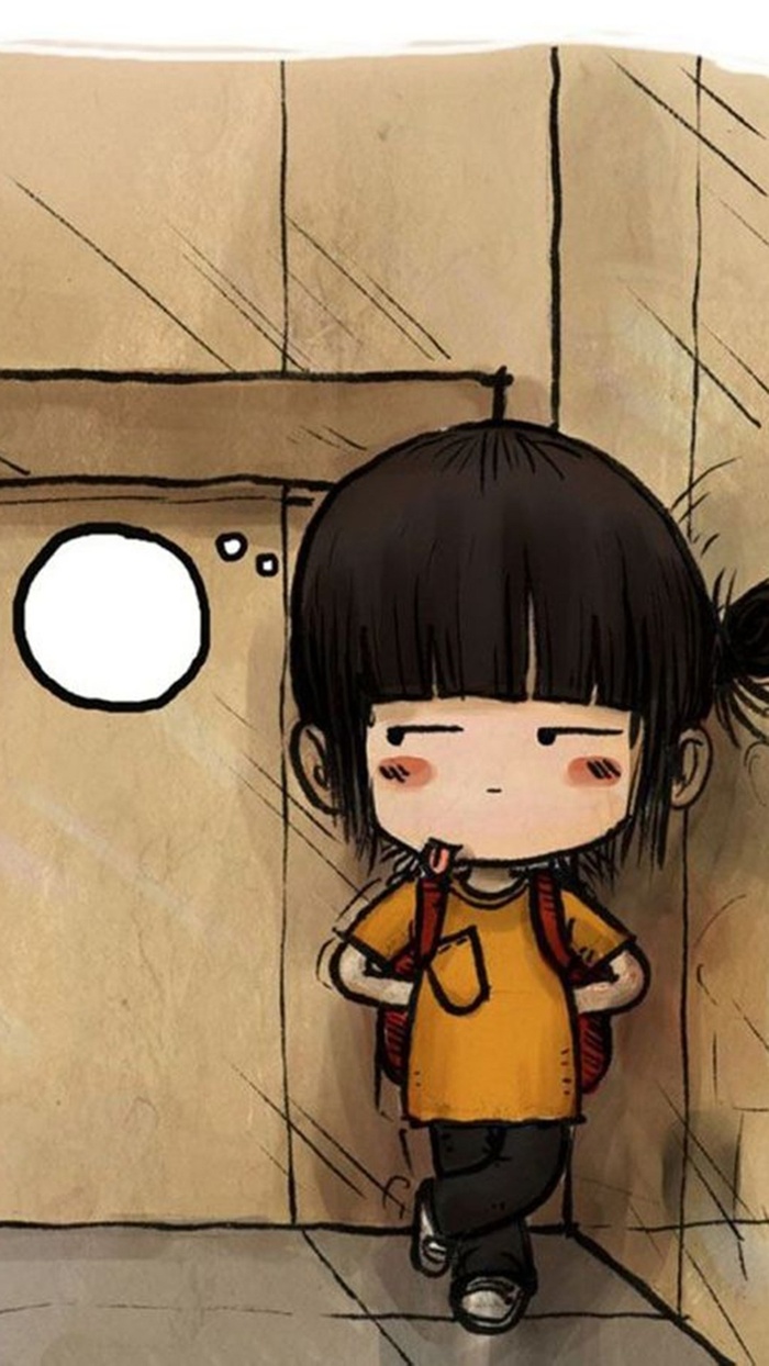 卡通女孩H5背景高清