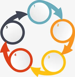 彩色圆圈标签免抠