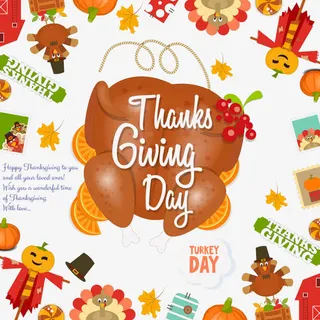 感恩节卡片装饰边框免抠 感恩节卡片装饰边框免抠