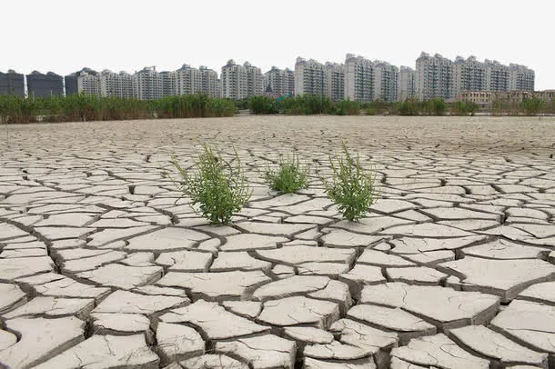 白色干涸的土地免抠