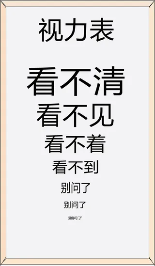 特别搞笑的视力表免抠