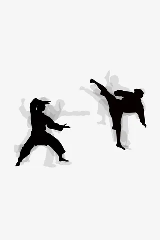 中国武术功夫文化贴图海报背景免抠