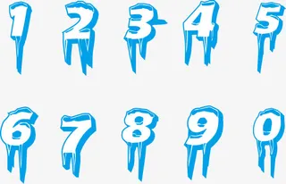 冰雪数字素材免抠
