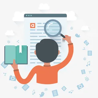 认真工作的男人专注的人免抠