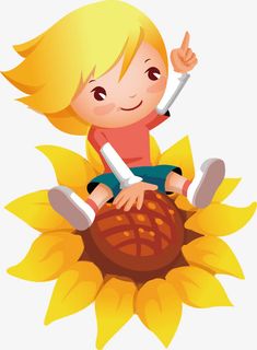 卡通手绘向日葵免抠