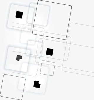 黑色简约格子边框纹理免抠