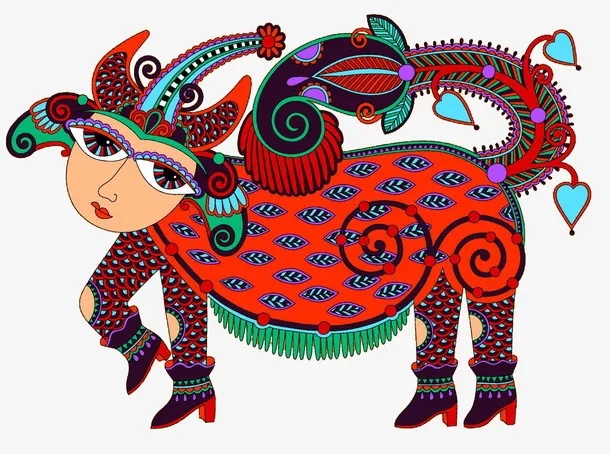 人头民族风奇怪的动物免抠