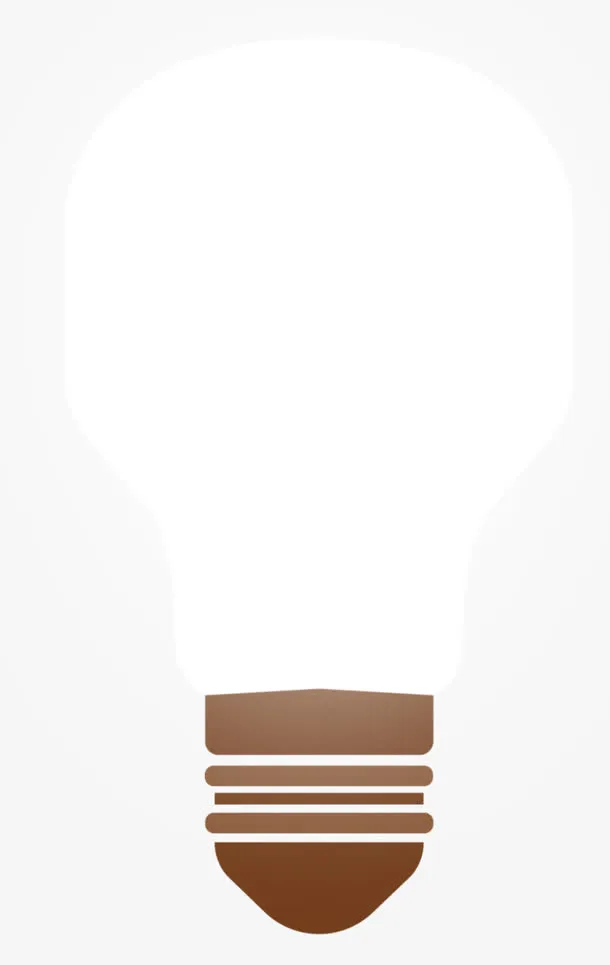 白光卡通LED球泡免抠