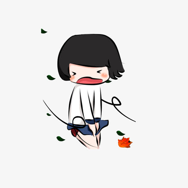 裙子被风吹起的女孩免抠