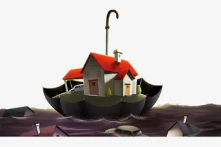 洪灾插图城市被困免抠